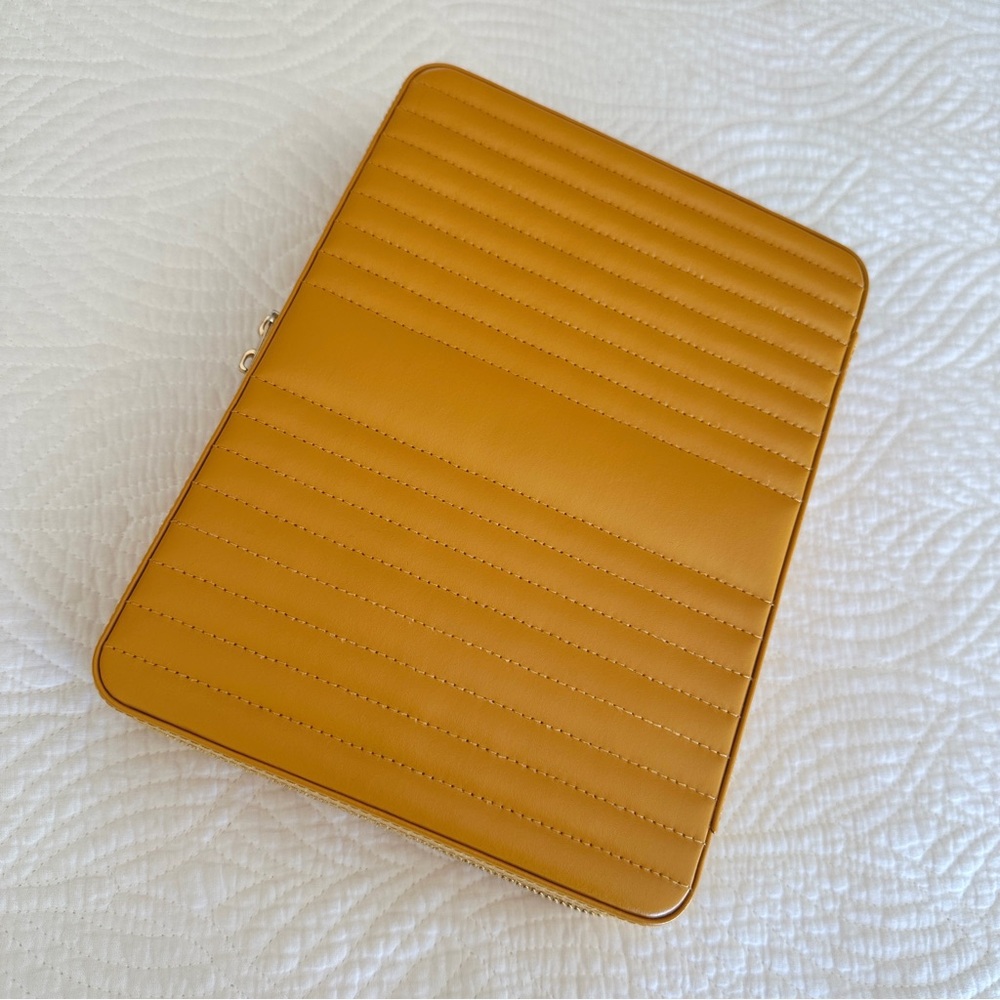 Wolf Designs Maria Large Zip Case in Mustard - Picture 13 of 13